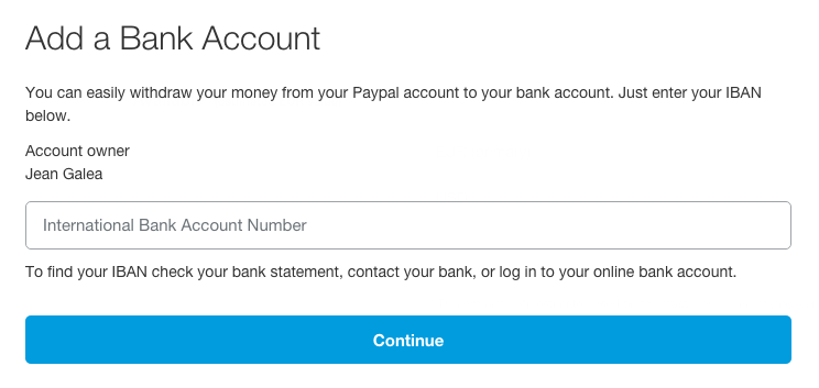 Paypal add a bank account