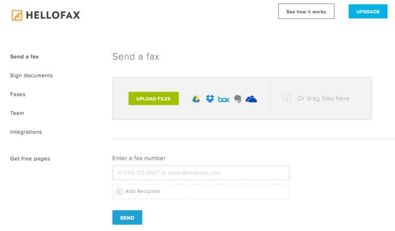 Send free faxes online