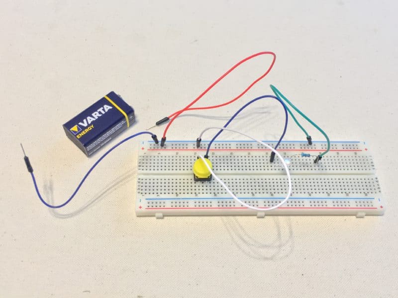 LED with button circuit