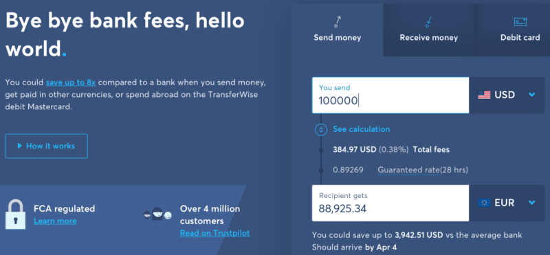 transferwise currency conversion