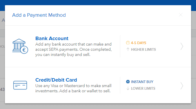 coinbase deposit methods