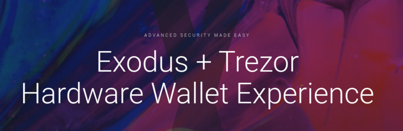 Exodus and Trezor partnership