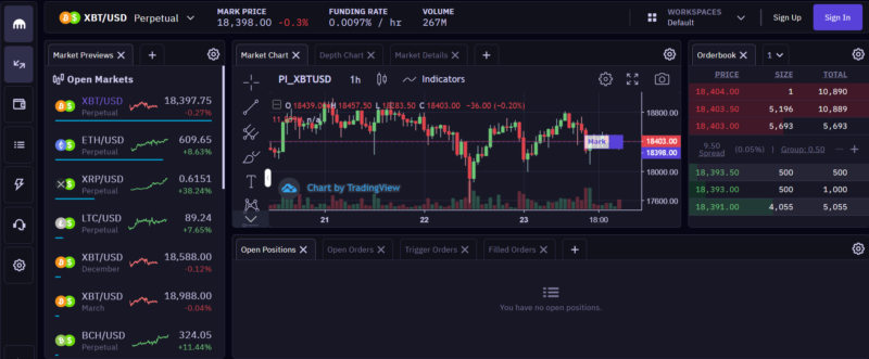 kraken Bitcoin futures trading platform