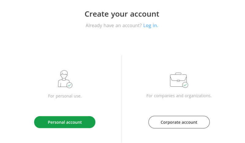 create bitstamp account with company