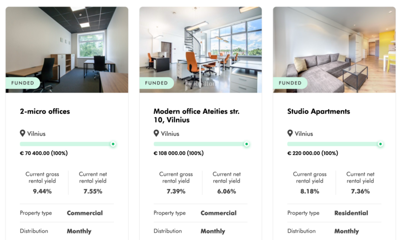 InRento investment opportunities