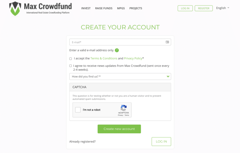 Max-Crowdfund-account