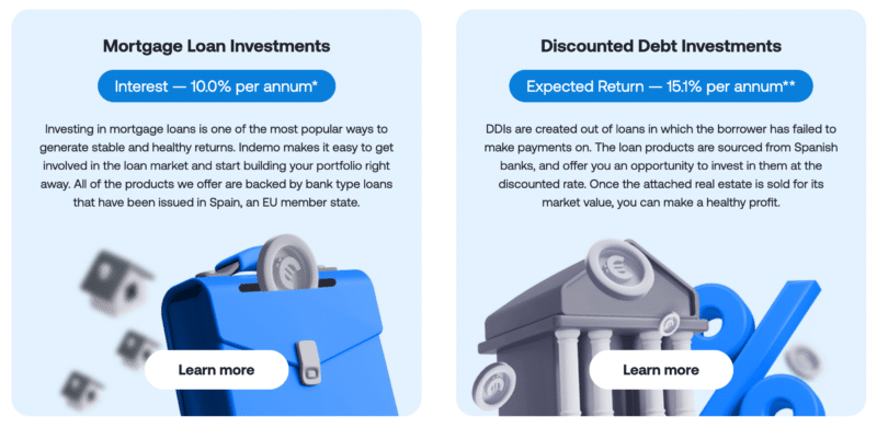 Indemo investment options