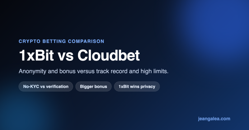 1xBit vs Cloudbet 2026
