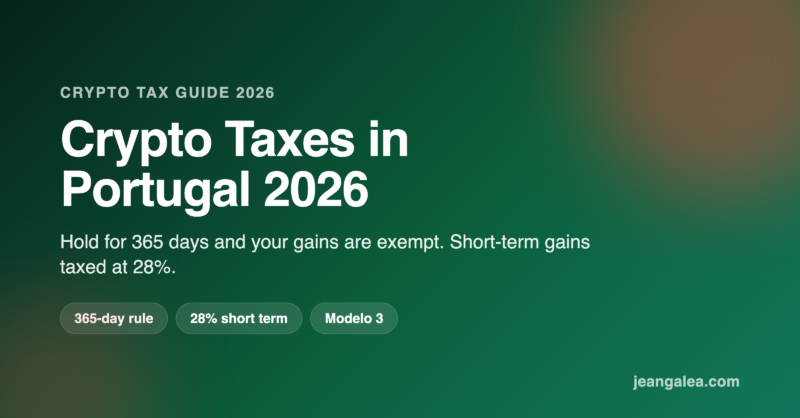 Crypto taxes in Portugal 2026