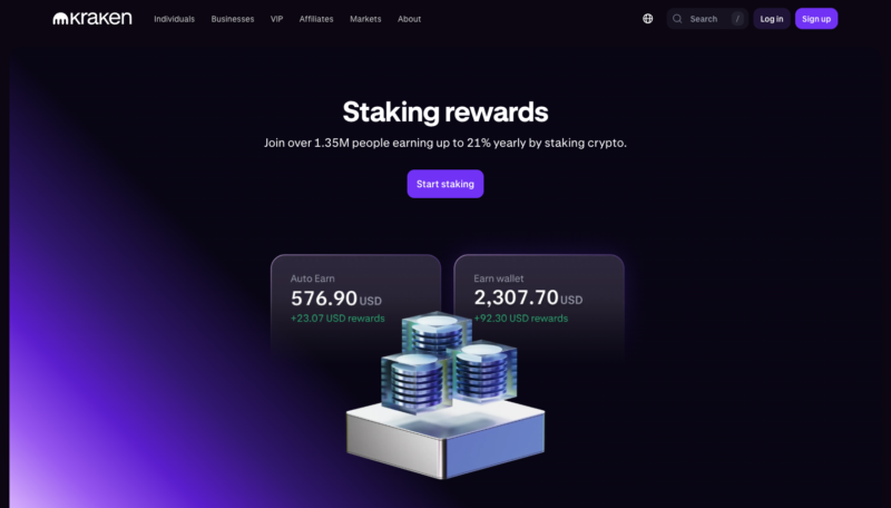 Kraken staking rewards