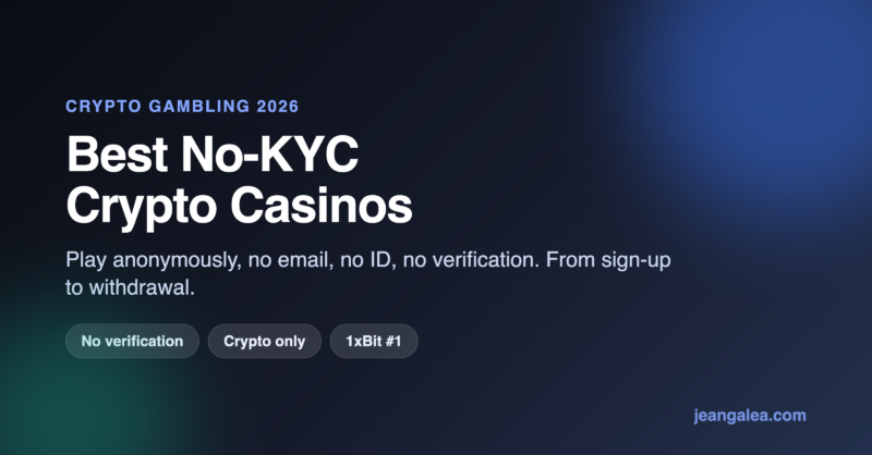Best no-KYC crypto casinos 2026